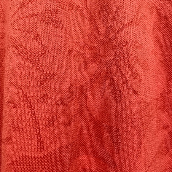 Johnston & Murphy Mens Polo Short Sleeve large hawaian pattern orange - Picture 4 of 4